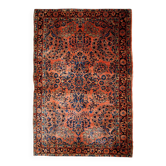 Tapis persan Sarouk antique fait main 3,2' x 5,3' (97cm x 161cm) années 1920 - 1B674