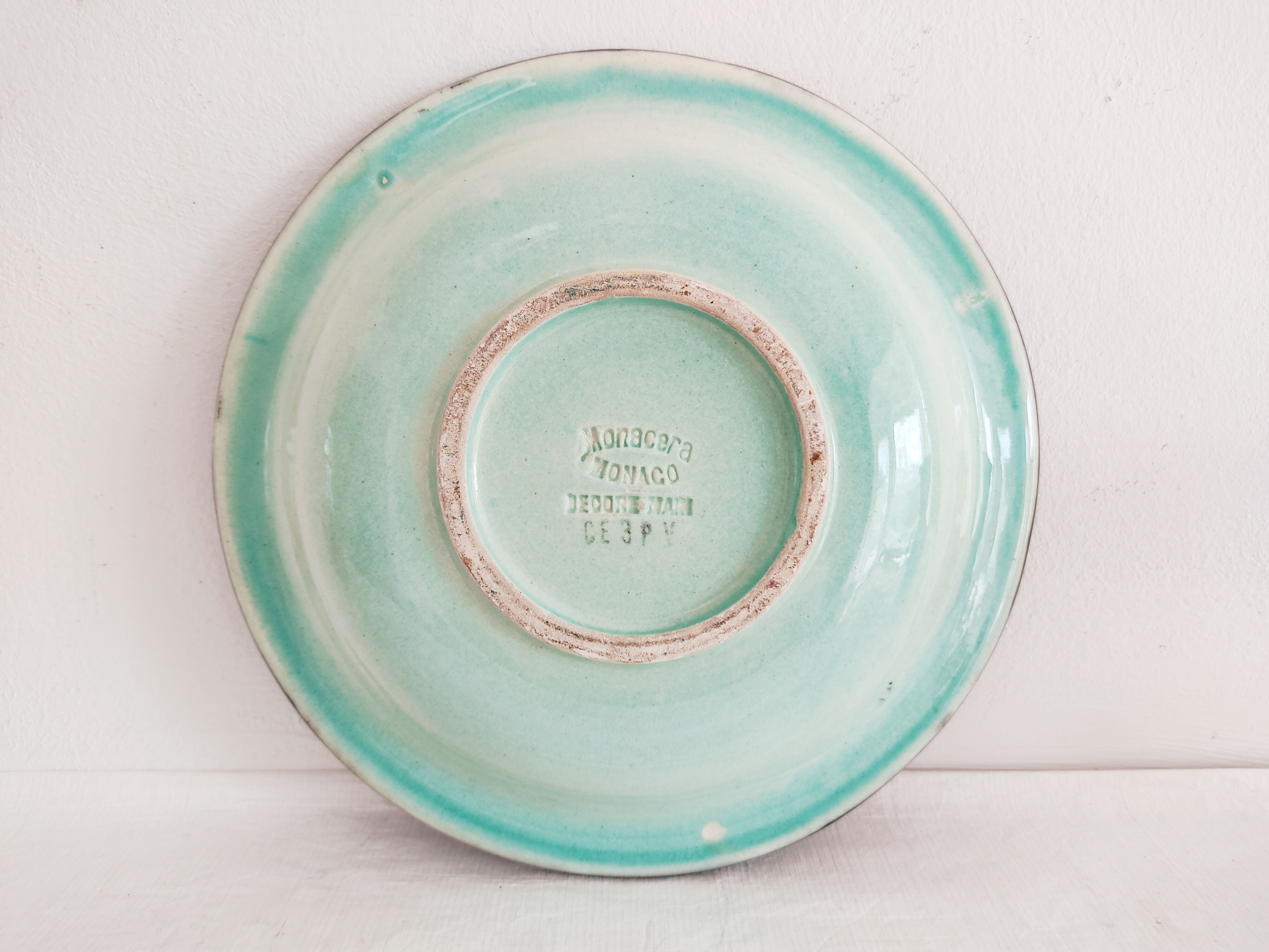 Ceramics of Monaco ashtray decorated with a fish