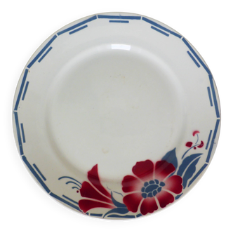 1 vintage round plate from the Céranord factory, model Gavarnie 210879.