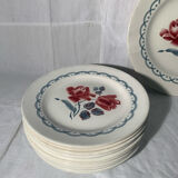 Art Deco service, Digoin Sarreguemines model, canes