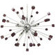 Lustre Ametista cubes murano verre spoutnik lustre