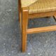 4 solid wood kitchen chairs with rush seats