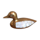Canard en laiton et nacre années 70