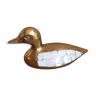 Brass duck and mother-of-pearl 70s