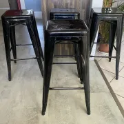 Genuine TOLIX H75 industrial high bar stool stackable black