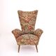 Fauteuil pour enfant en tissu floral vintage avec pieds en bois, Italie