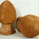 Set de 2 pommes de pin en terre cuite moulée 35 cm