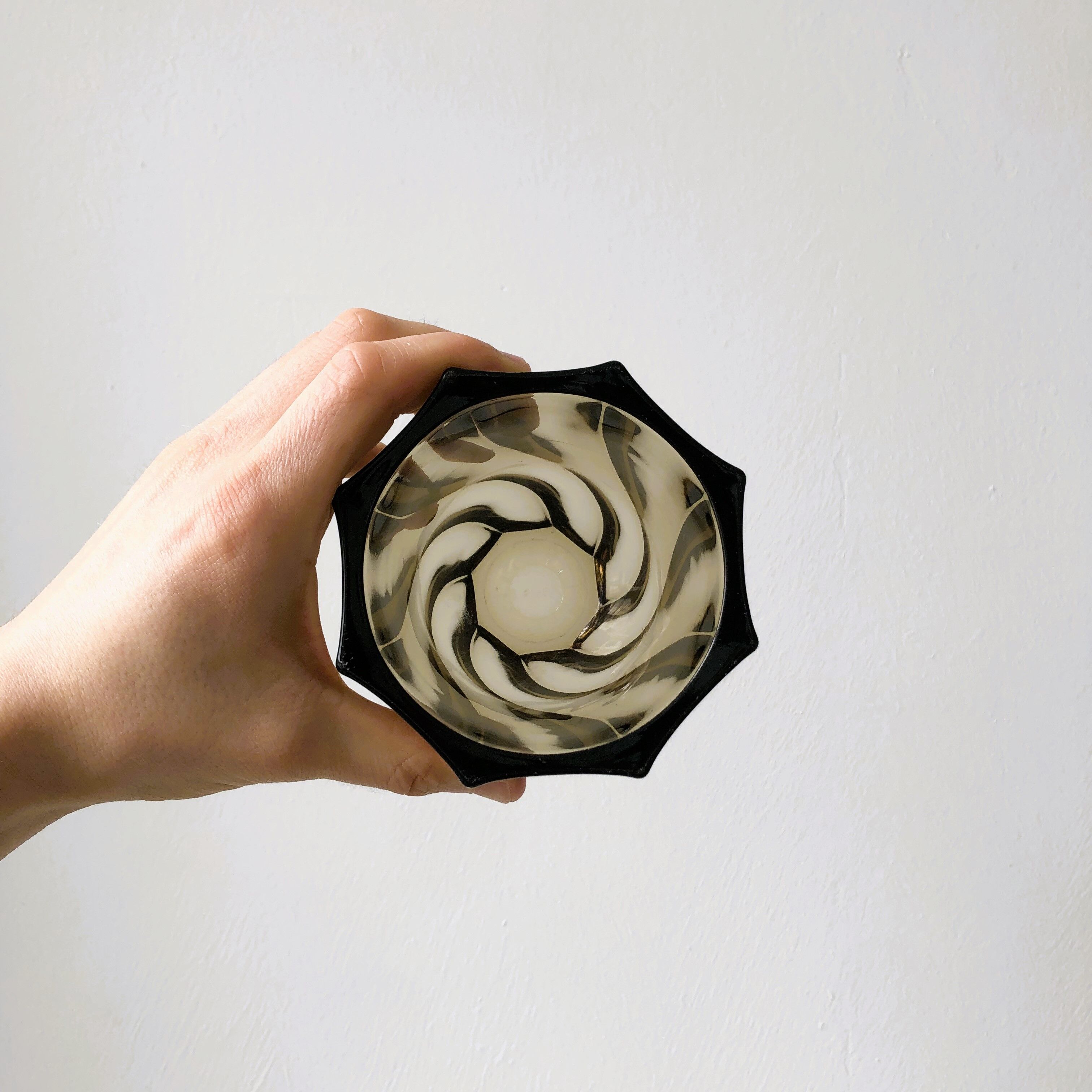 Smoked tourbillon vase glassware Luminarc d'Arques