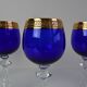 Mid Century Set of Five Stemmed Wine Glasses, 1950's.