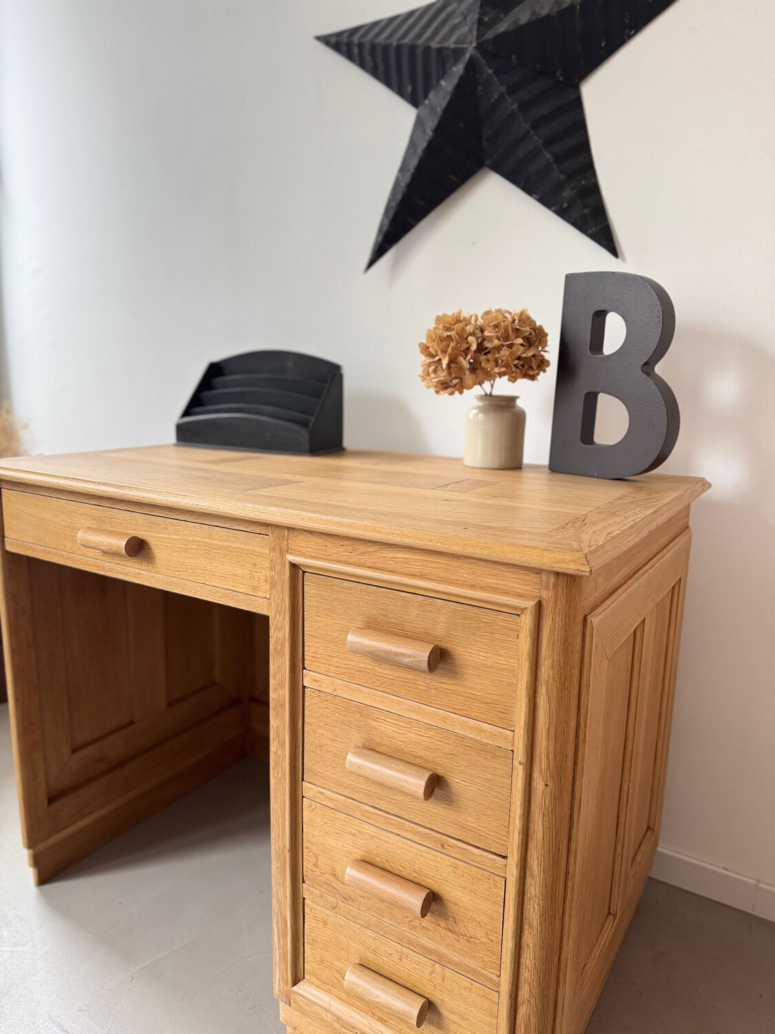 Solid oak desk