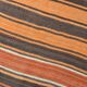 4x7 Kilim Terracotta Red & Orange Striped Turkish Vintage Kilim Rug