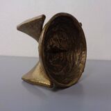 Brutalist Bronze Candleholder by Michael Harjes, 1960s