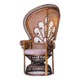 Fauteuil paon vintage de style balinais