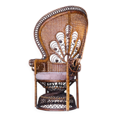Fauteuil paon vintage de style balinais