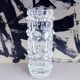 Vintage moulded glass vase Sklo Union 1970