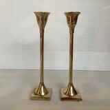 Pair of brass candlesticks