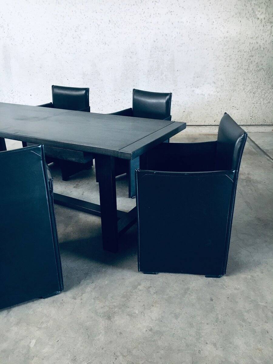 Postmodern Model 401 Break Armchairs by Mario Bellini for Cassina, Italy, 1980s, Set of 6