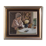 Rafael griera portrait d’une dame à la fenêtre