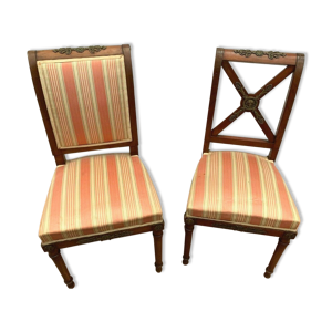 Deux chaises de style - acajou empire