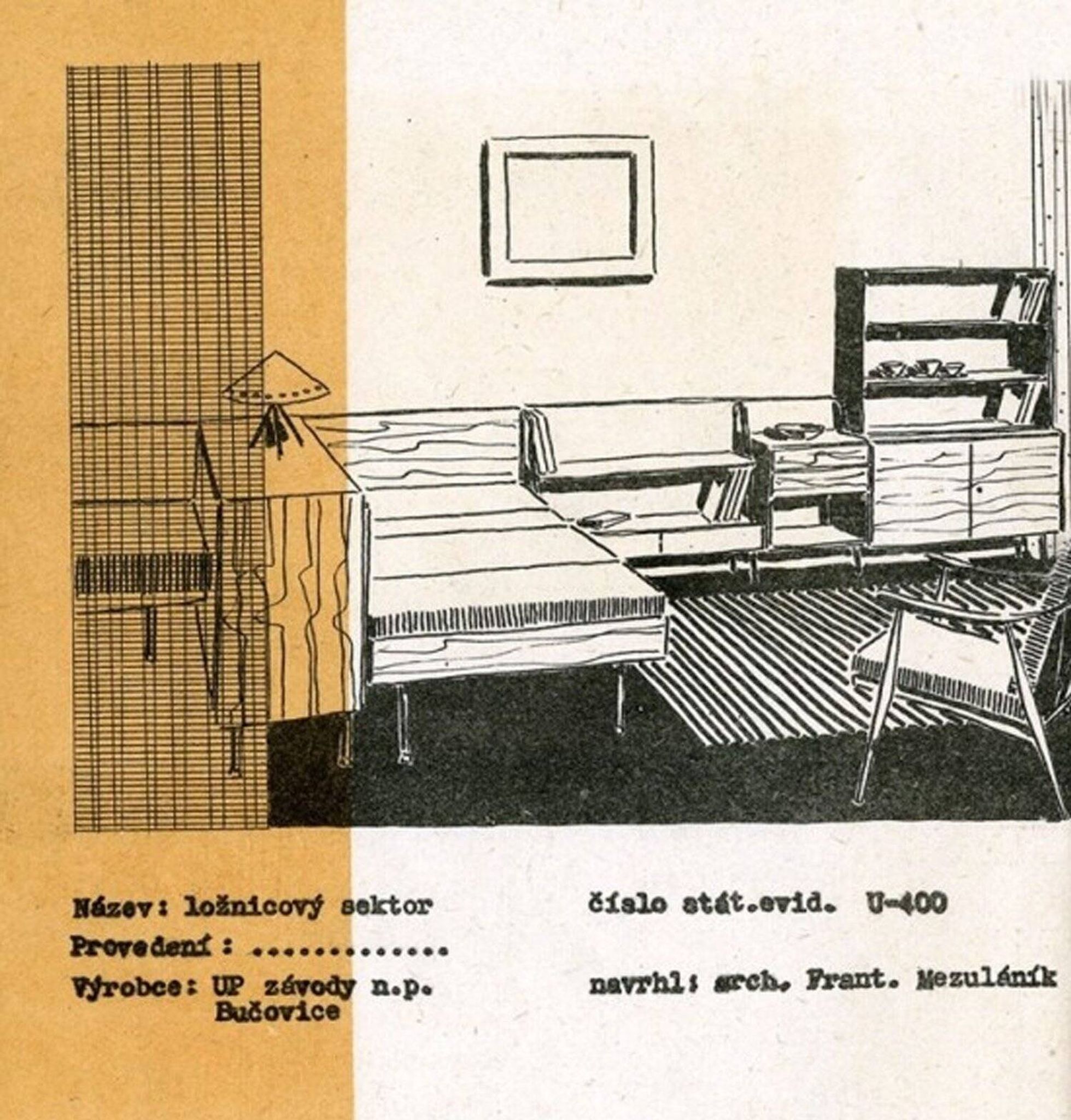 1960's Mid Century Cabinet by Frantisek Mezulanik for UP Zavody