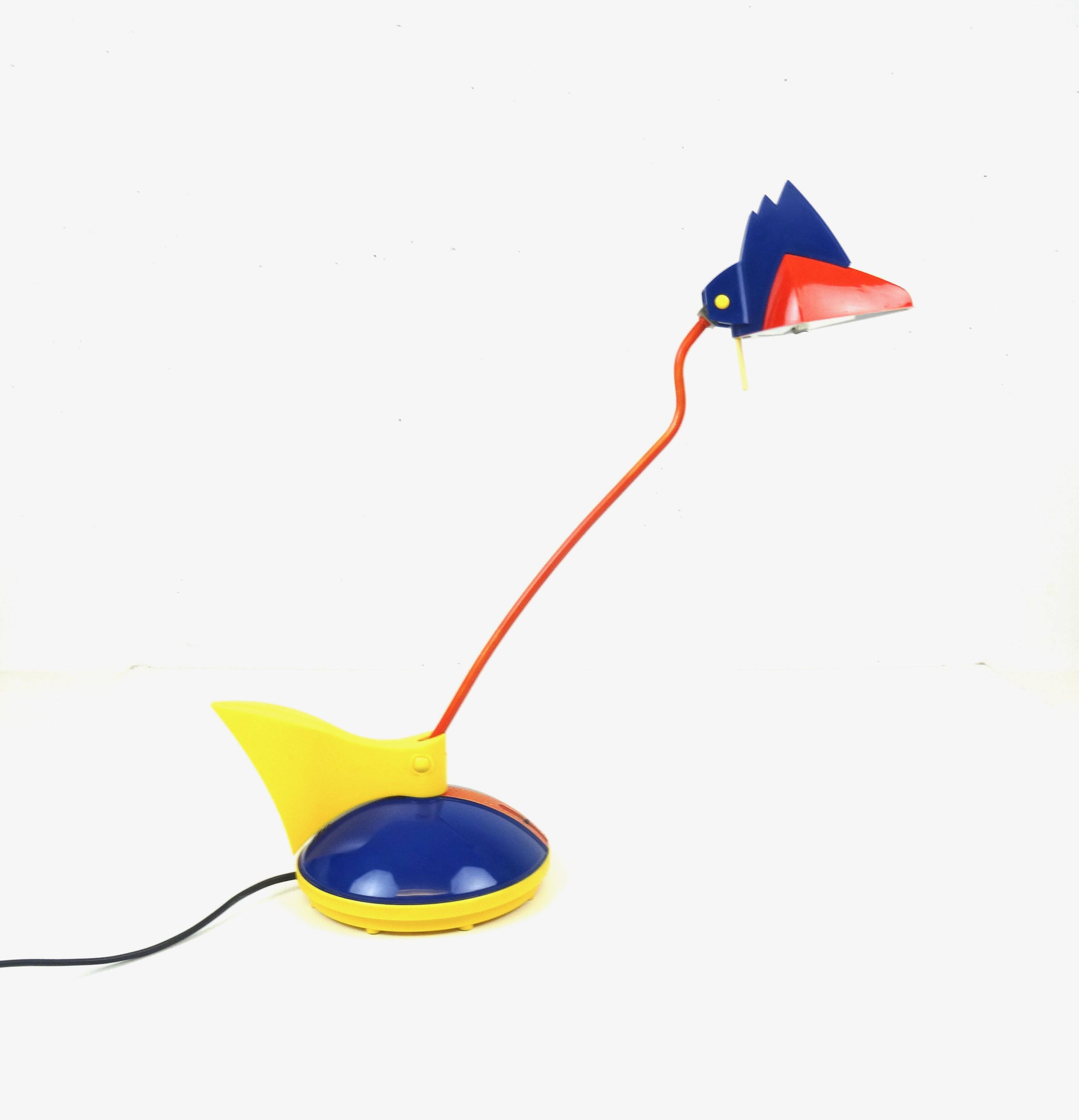 Rare postmodern 80s memphis age desk lamp