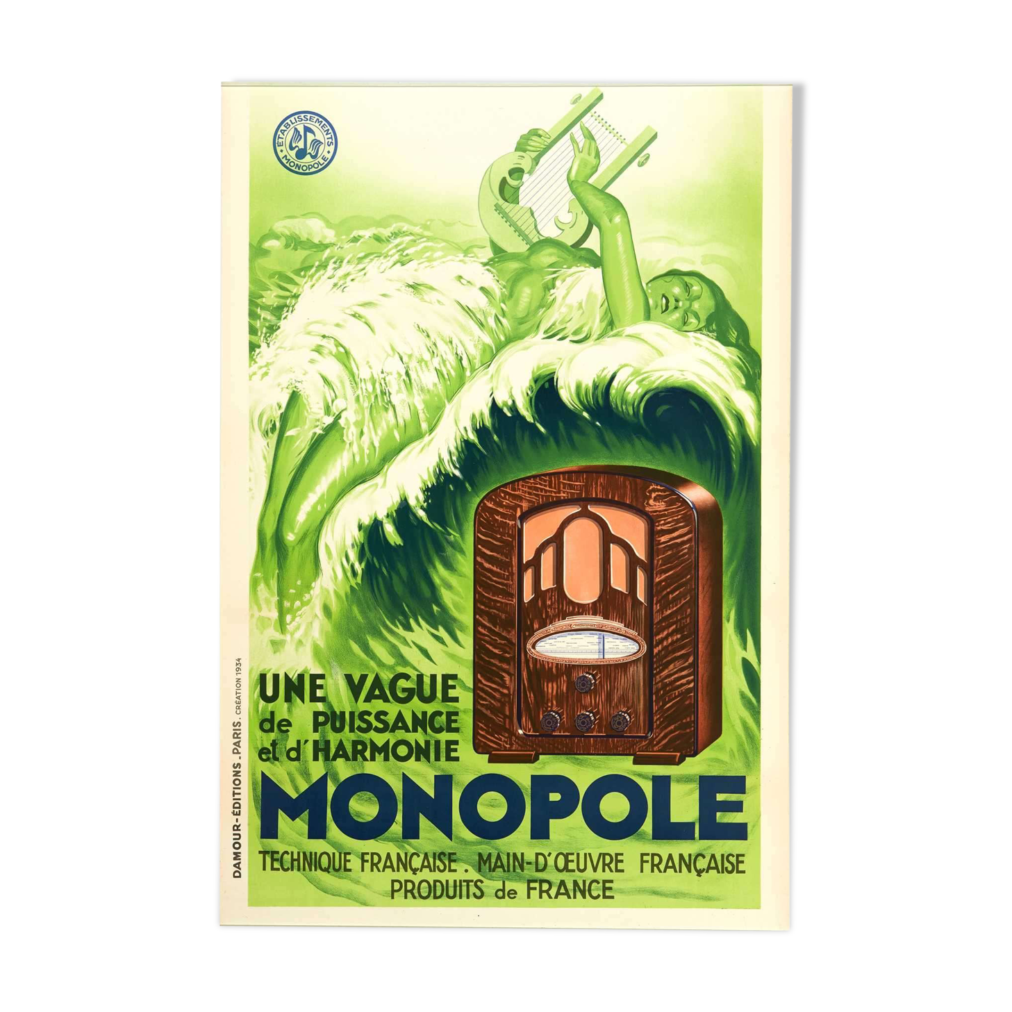 Lithographic radio Monopole poster