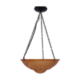 Suspension calysque Art Deco 1 Fire in glass paste