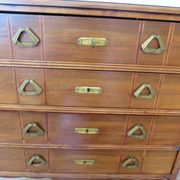 Art Deco chest of drawers - 4 drawers - locks - checkered wood veneer top - 50s