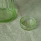 Glass shaker with faceted glass, uranium colour
