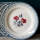 Set of 6 dessert plates Model Marinette Digoin Sarreguemines