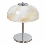 Art Deco table lamp – 1960s, wood and metal, E27