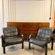 Pair of "Polhem" armchairs in leather by Tord Björklund for IKEA 1980.