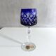 Set of 3 JOSKA lead crystal glasses, coloured wine glasses