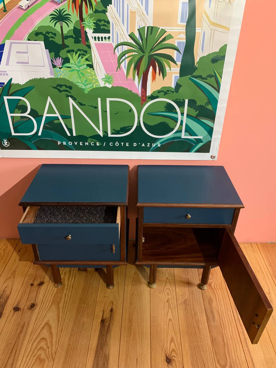 Pair of vintage bedside tables 1960