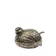 Hollywood regency silver-plate quails shaped salt and pepper, Gucci Italy,