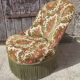 Toad armchair, velvet tapestry vintage patterns, 50s