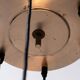 Chandelier 6 lights glass metal 1970s vintage modernism