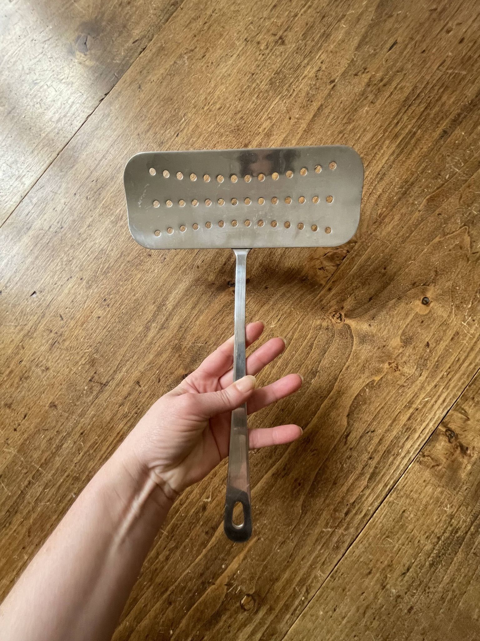Ecumoire, fish, barbecue spatula, stainless steel - vintage Ikea