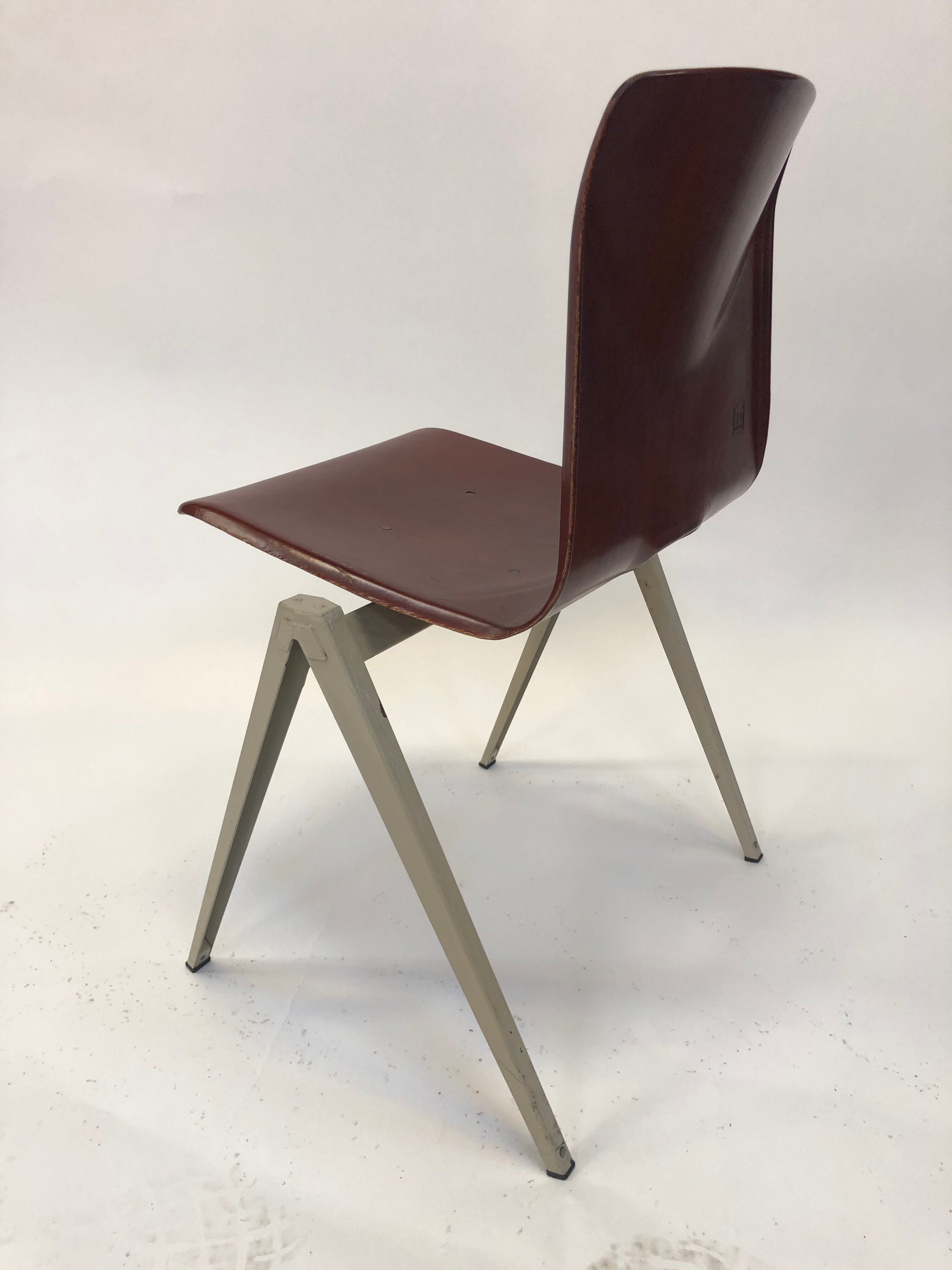 Lot of 4 vintage chairs Galvanitas S22 in the Netherlands