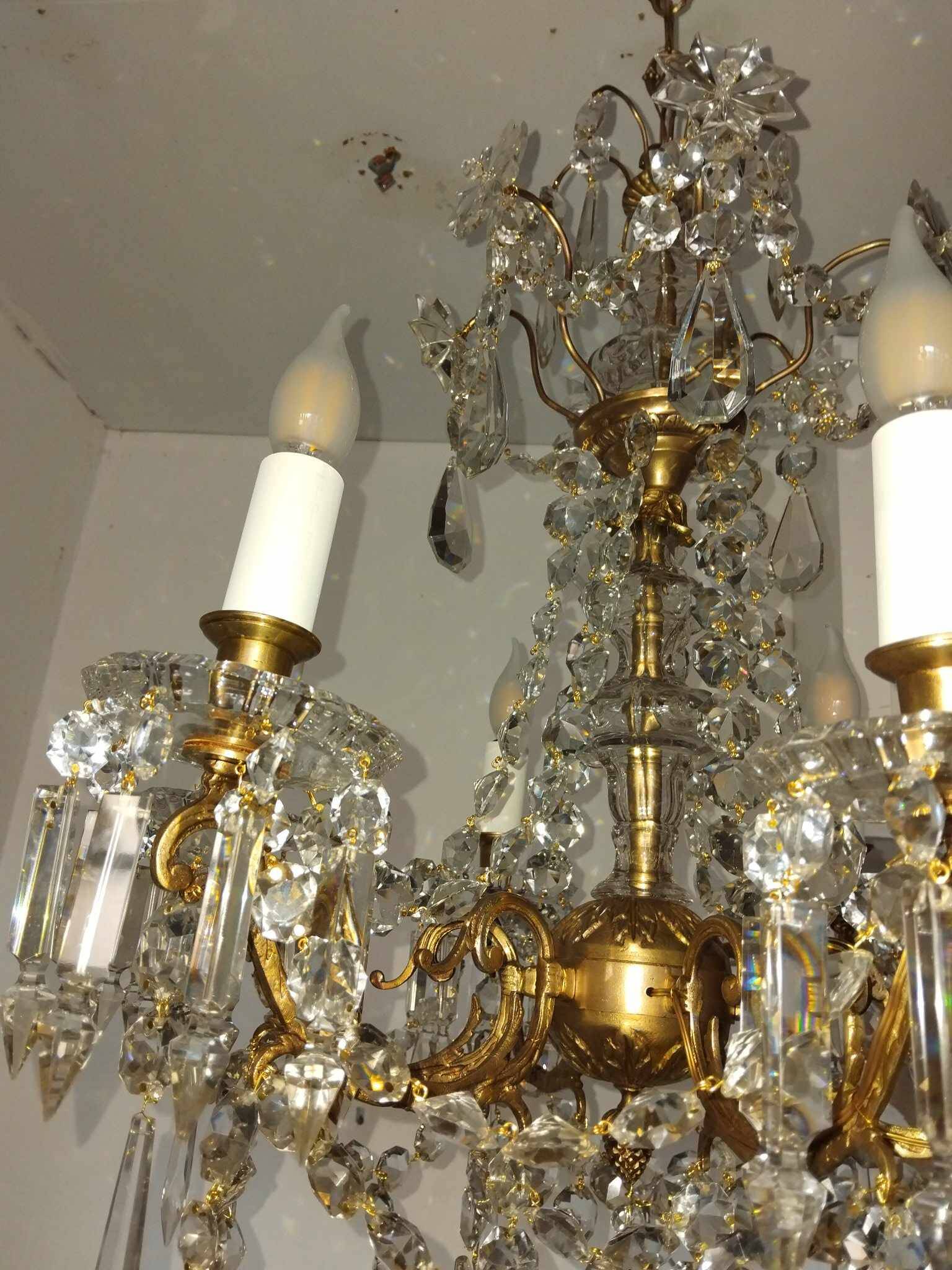 Large 19th century crystal chandelier