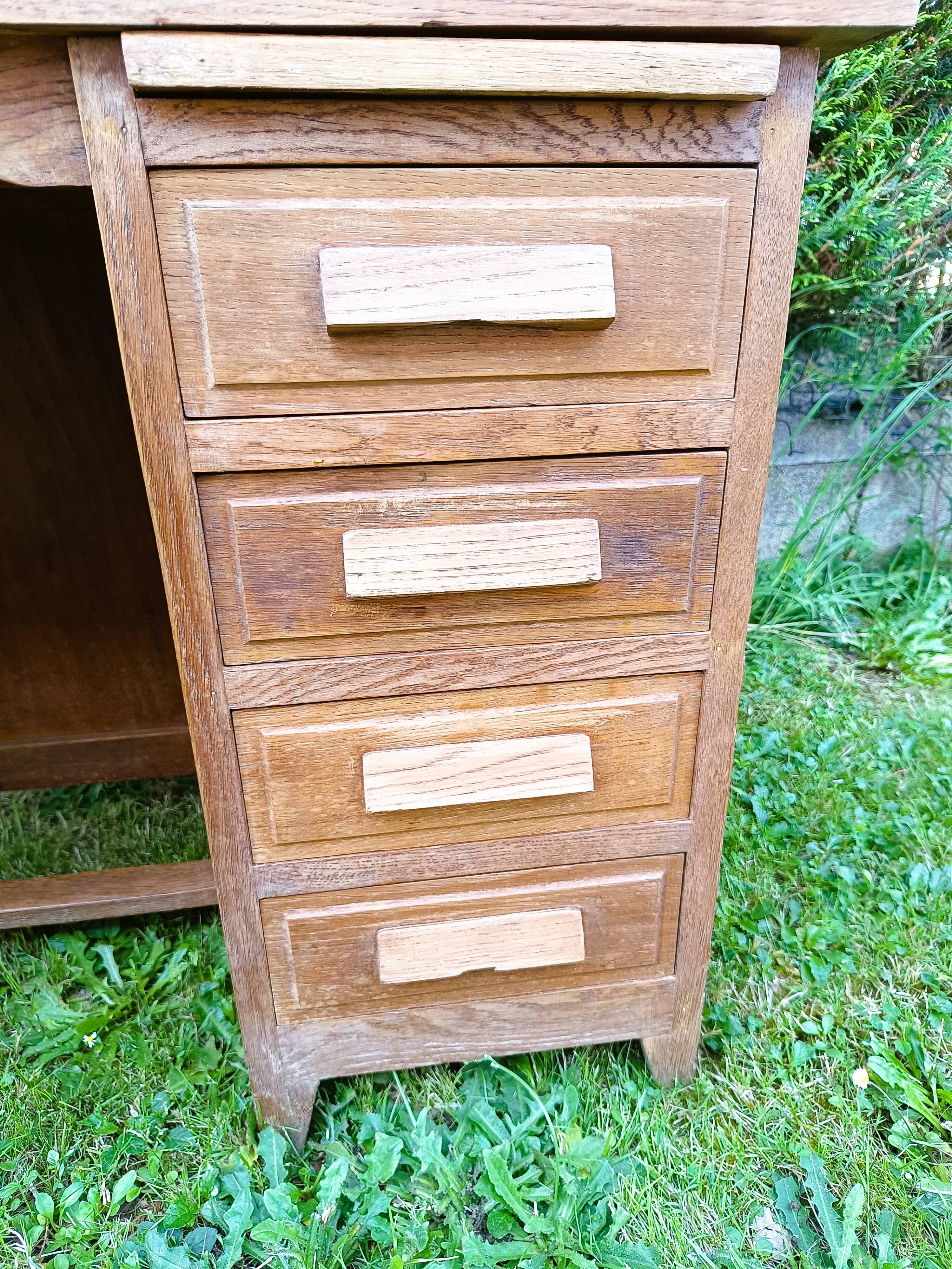 Antique solid oak desk