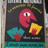 Affiche ancienne loterie nationale de Grove 1955
