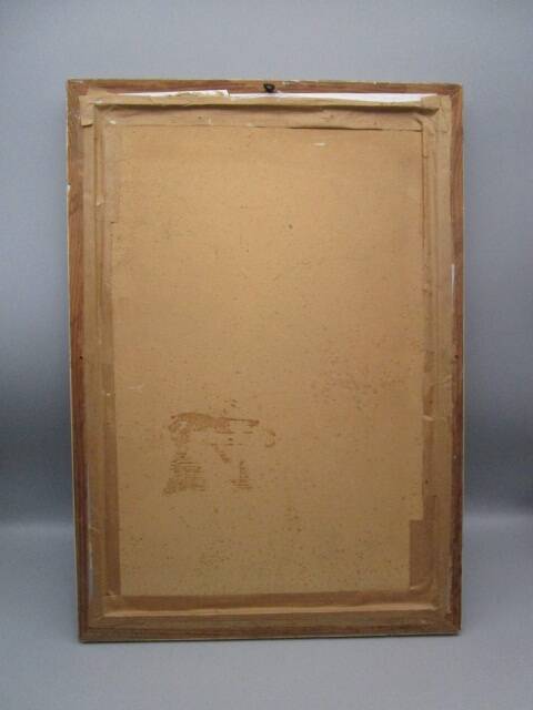 Old watercolor - stem of roses - framed