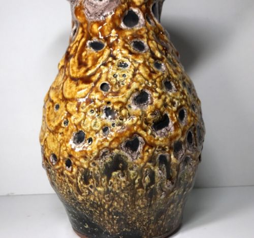 Enamels honey vintage ceramic vase