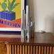 Hollywood regency 6 lights metal table lamp, Italy 1970s