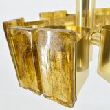 Mid-century design brass and resin pendant, 1960s / Hungary