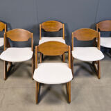 Vintage brutalist dining chairs, set of 6 - 1960s