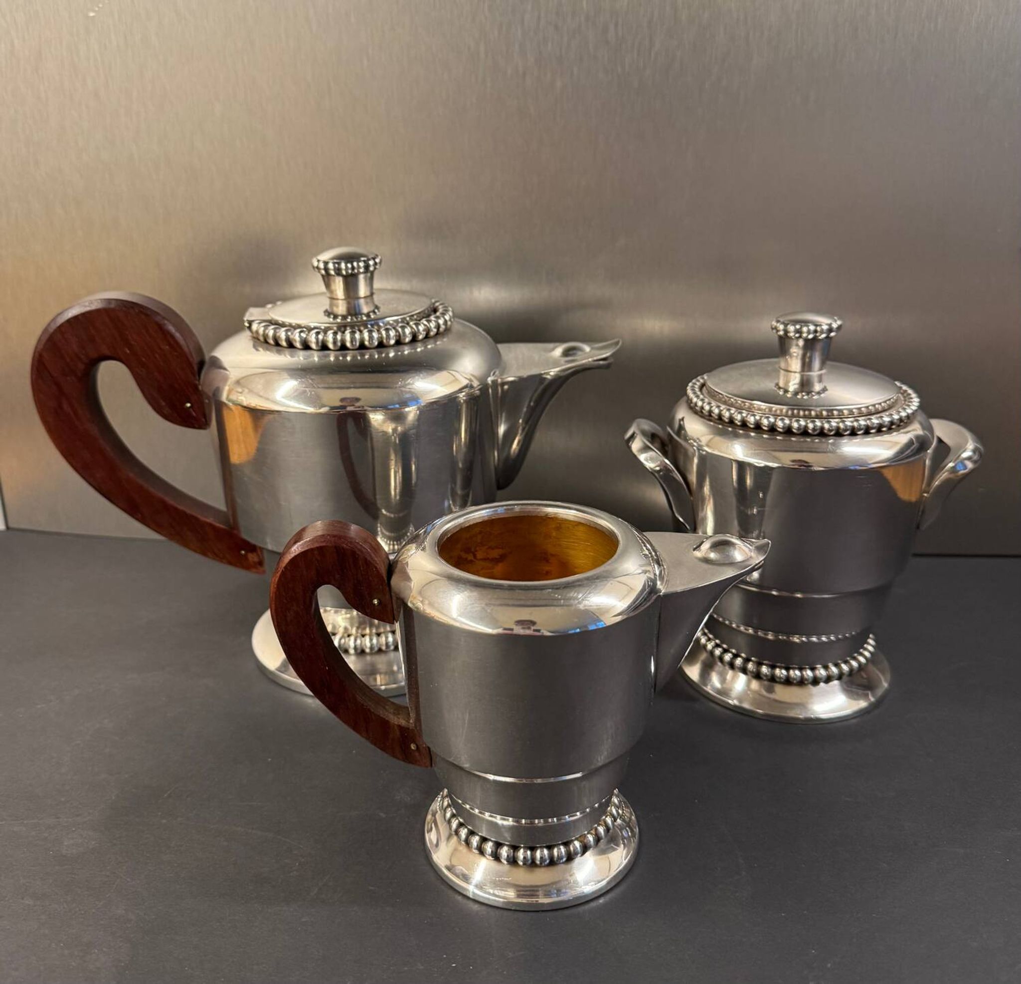 Silver-plated metal coffee service, Art Deco