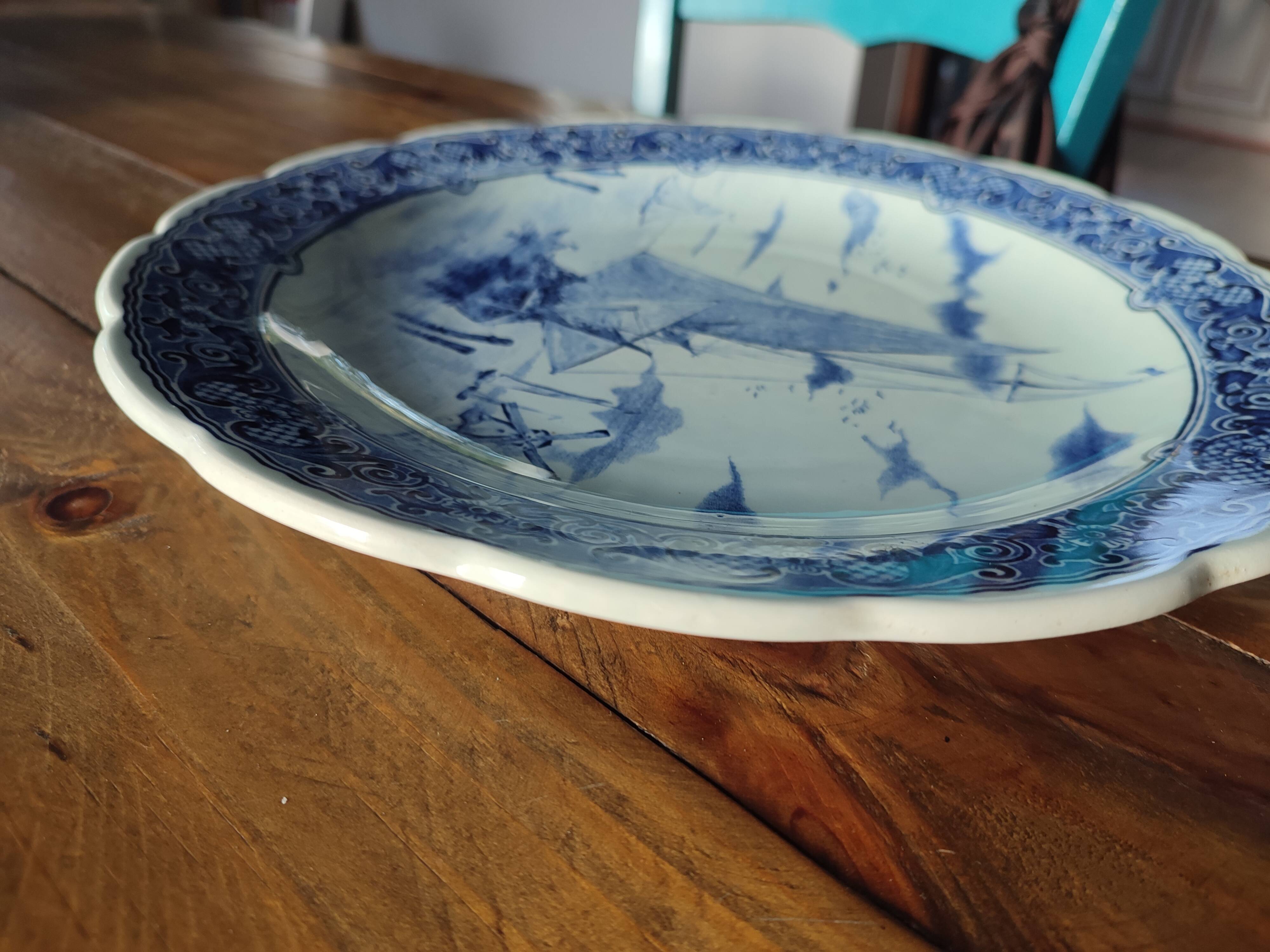 Assiette murale, faience de Delft