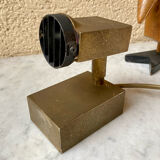 Halogen spot lamp solid brass modernist vintage design 70s